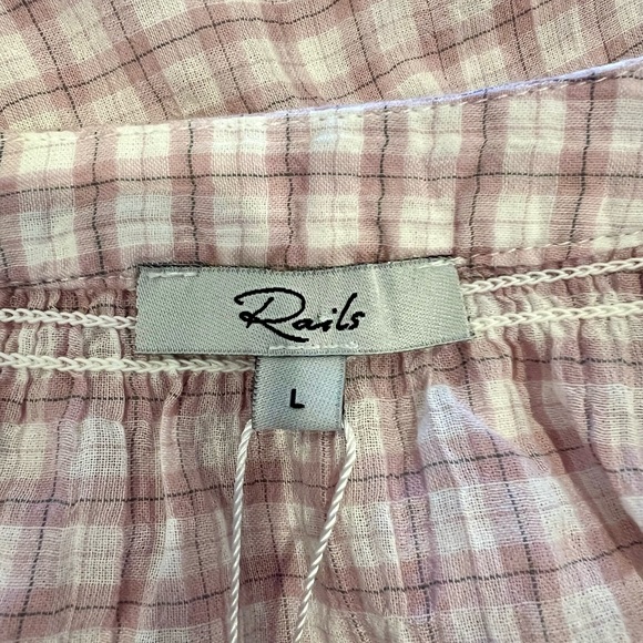 Rails Alena Top in Soft Rose Check (L) - Picture 11 of 14